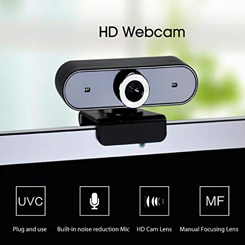 360Computer Camera USB HD 12 Million Pixel & Built-in Microphone Clip On Computer Laptop Desktop Notebookfor Conference Video Calling Remote Teaching
