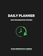 Daily Planner for Men: 90-Day Productivity Logbook