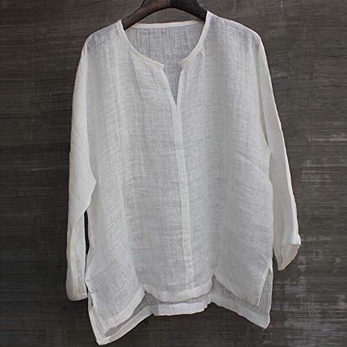 Men's Tops Shirts Men‘s Long Sleeve Casual Button Business Size Casual Top Blouse Shirts White