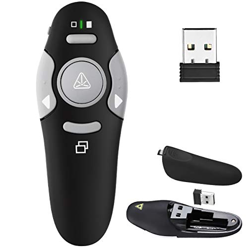 Wireless USB presentation remote with laser pointer for PowerPoint and slides