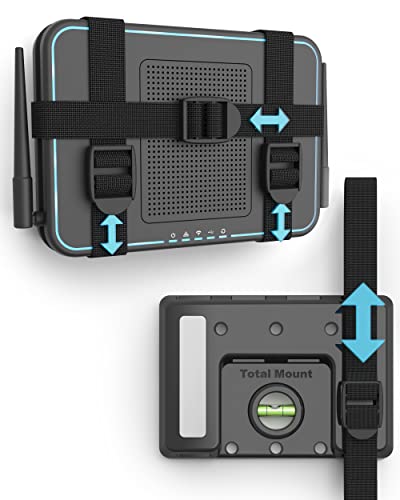Universal Mount for Electronics - Adjustable Wall Mount for Your Router, Wireless System, Cable Modem, DVR, Xbox, Playstation, and More (Professional Shelf - Black)