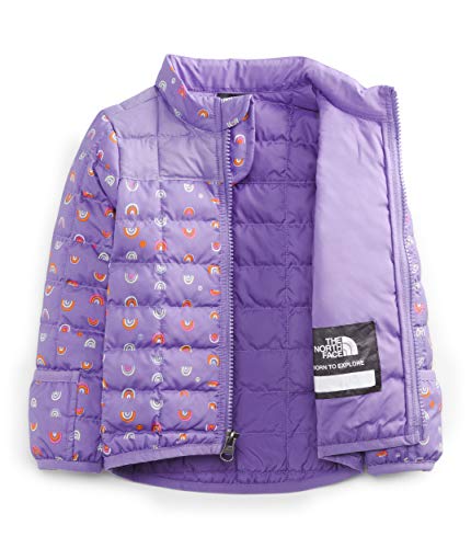 Infant ThermoBall Eco Jacket, Pop Purple Rainbows End Print, 3M