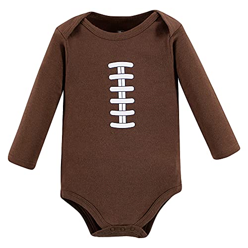 Uni   Cotton Long-Sleeve Bodysuits Football Buddy, 3-6 Months