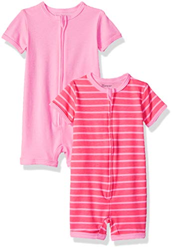 Ultimate Baby Zippin 2 Pack Rompers, Dark Pink Stripe, 18-24 Months