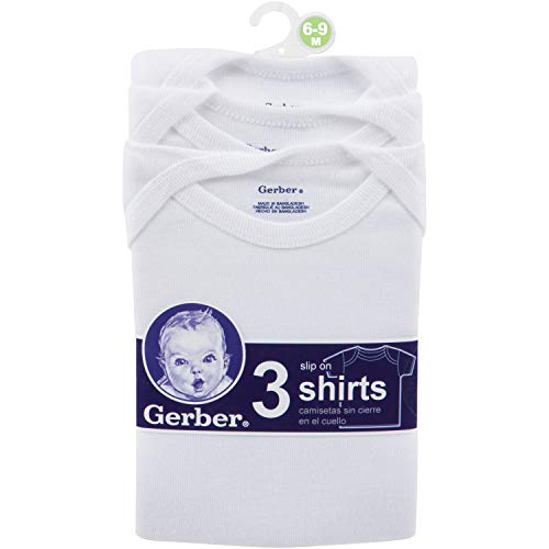 Brand 3 Pack White Pullon Short Sleeve Shirt, 0-3 Months