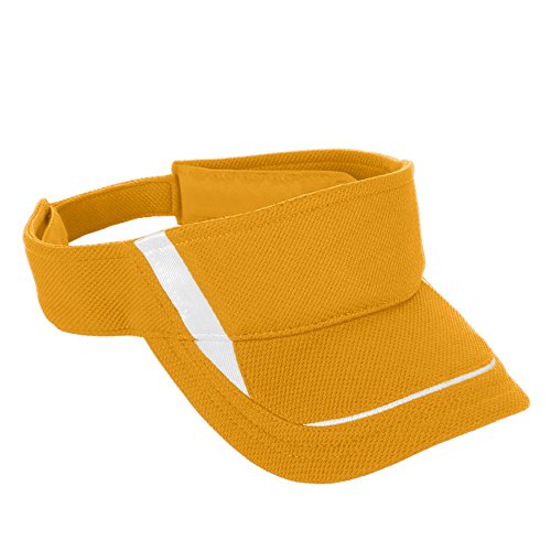  Kids Adjustable Wicking MESH Edge Visor OS Gold/White