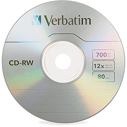 CD-RW 700MB 4X-12X High Speed Discs with Branded Surface, Spindle of 25