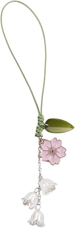 Flower Phone Charm and Keychain for Purses and Bags