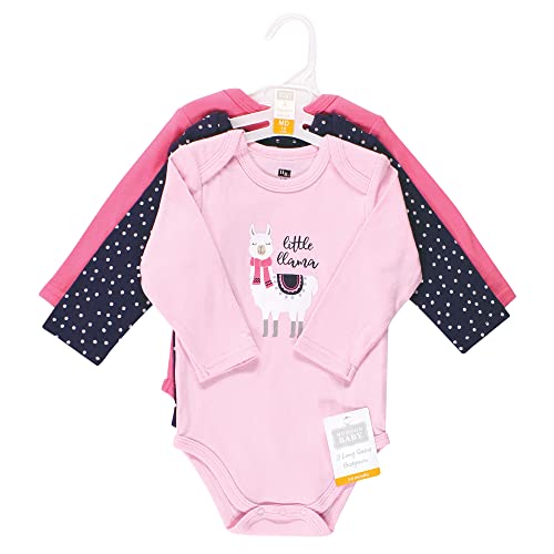Uni   Cotton Long-Sleeve Bodysuits, Little Llama, 0-3 Months