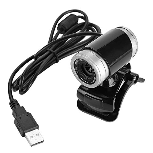 HD Webcam with Microphone, USB Webcam, Desktop Computer Camera for PC Laptop Desktop(Black+Silver)