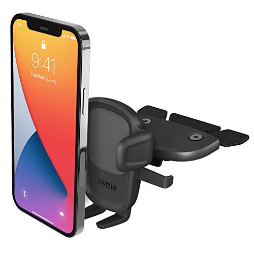 Easy One Touch 5 CD Slot Universal Car Mount Phone Holder for iPhone, Samsung, Moto, Huawei, Nokia, LG, Smartphones