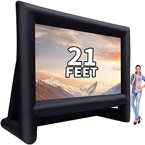 21-foot inflatable outdoor projector screen with blower
