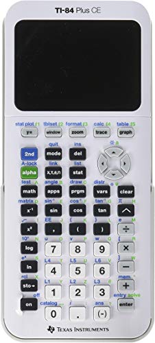 TI-84 Plus CE Graphing Calculator in White