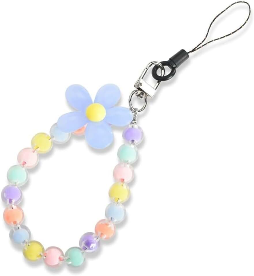 Beaded Flower Phone Strap and Keychain