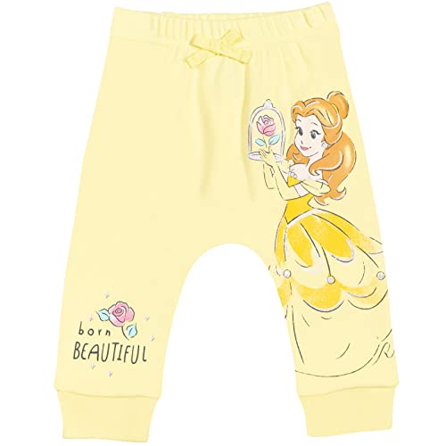 Princess Cinderella Ariel Belle Aurora Baby Girls 4 Pack Pants 24 Months