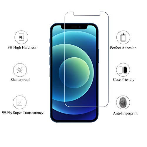 Glass Screen Protector Compatible for iPhone 12 mini 2020 5.4 Inch 3 Pack Tempered Glass