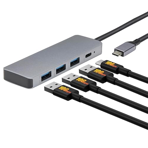 USB 3.2/3.1 Gen 2 Hub Dock, 10Gbps, USB-C to USB-A