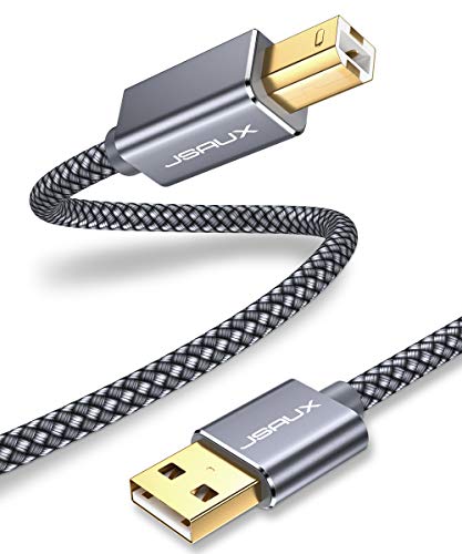 6.6FT USB Printer Cable Type A Male to B Male Grey