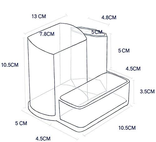 Acrylic Desk Organizer with 3 Compartments