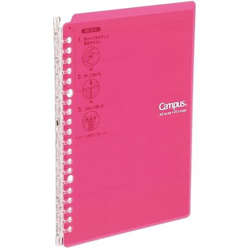 Pink A5 Ring Binder with Loose-Leaf Paper