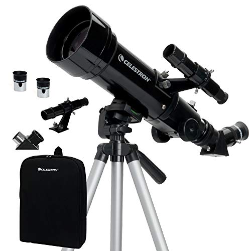 '- 70mm Travel Scope - Portable Refractor Telescope - Fully-Coated Glass Optics - Ideal Telescope for Beginners - BONUS Astronomy Software Package