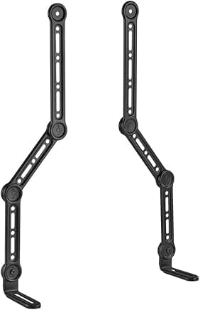 Adjustable TV Soundbar Mounting Brackets for Up to 90-inch TVs