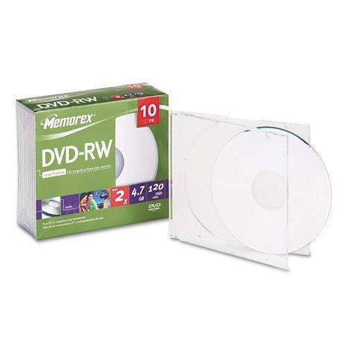 '- 10-Pack 2x DVD-RW Disc Spindle