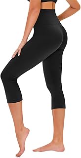 High Waist Tummy Control Black Yoga Leggings with Pockets