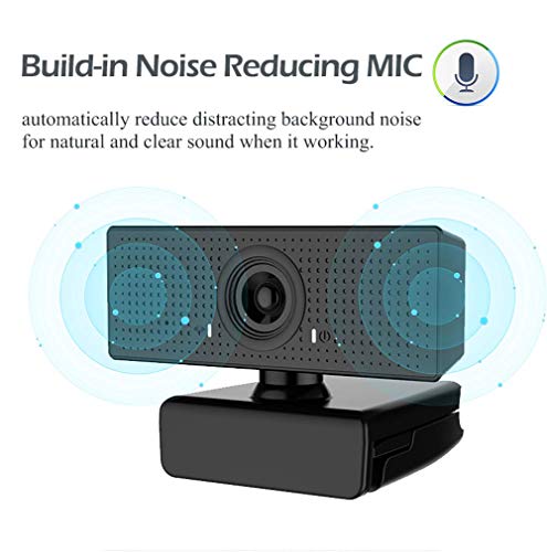 Webcam with Microphone, 1080P Full HD PC Desktop Computer Laptop Mac Web Camera for Streaming Video Calling Recording Video Conference Study Video Teaching Business Gaming