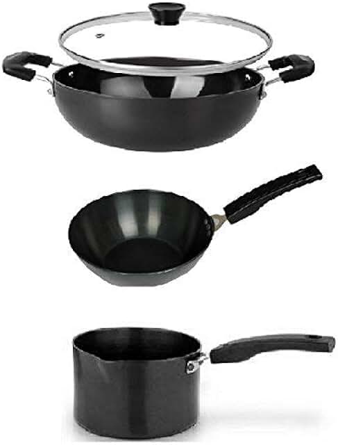 Hard Anodized Non-Stick Cookware Set with Lid