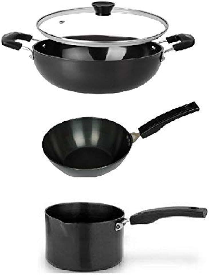 Hard Anodized Non-Stick Cookware Set with Lid