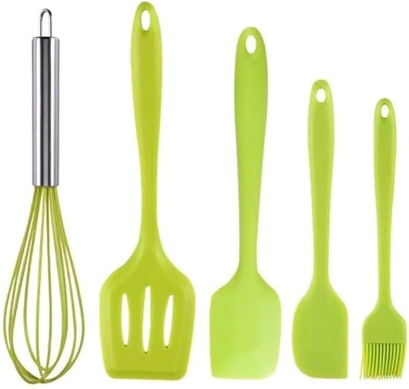 5-Piece Silicone Cooking Utensil Set with Soft Handles