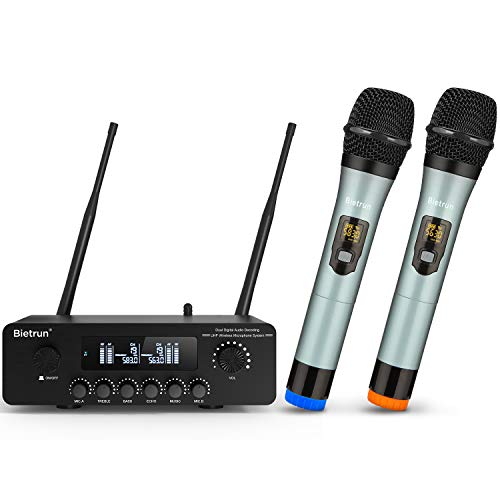 Bluetooth Karaoke Machine for Adults Kids with Wireless Microphones System,RMS 200W to 650W Peak Power,LED DJ Lights, Dual 8" Subwoofer, Party Speaker with Aux/1/4''Mic/TF Card/USB/FM/Remote