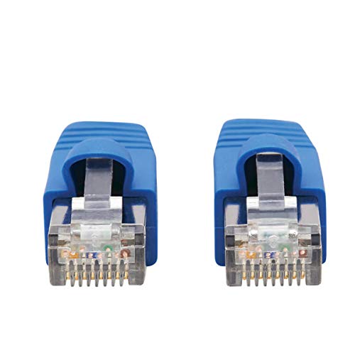Cat6a 10G Ethernet Cable, PoE, CMR-LP, Snagless F/UTP Network Patch Cable (RJ45 M/M), Blue, 50 ft. (N261P-050-BL)