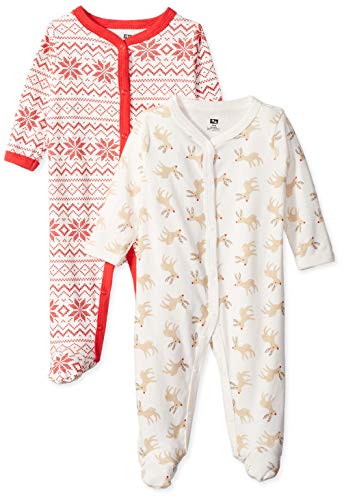 Uni   Cotton Sleep and Play Reindeer, 0-3 Months