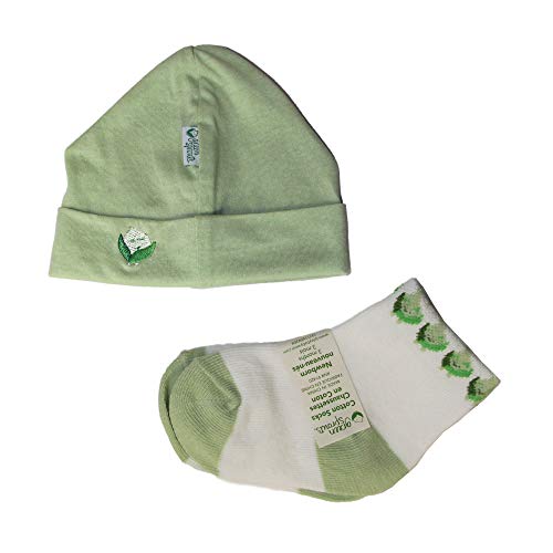 green sprouts by  Baby 2 Piece Layette Set, Hat and Socks, 0-3 Months