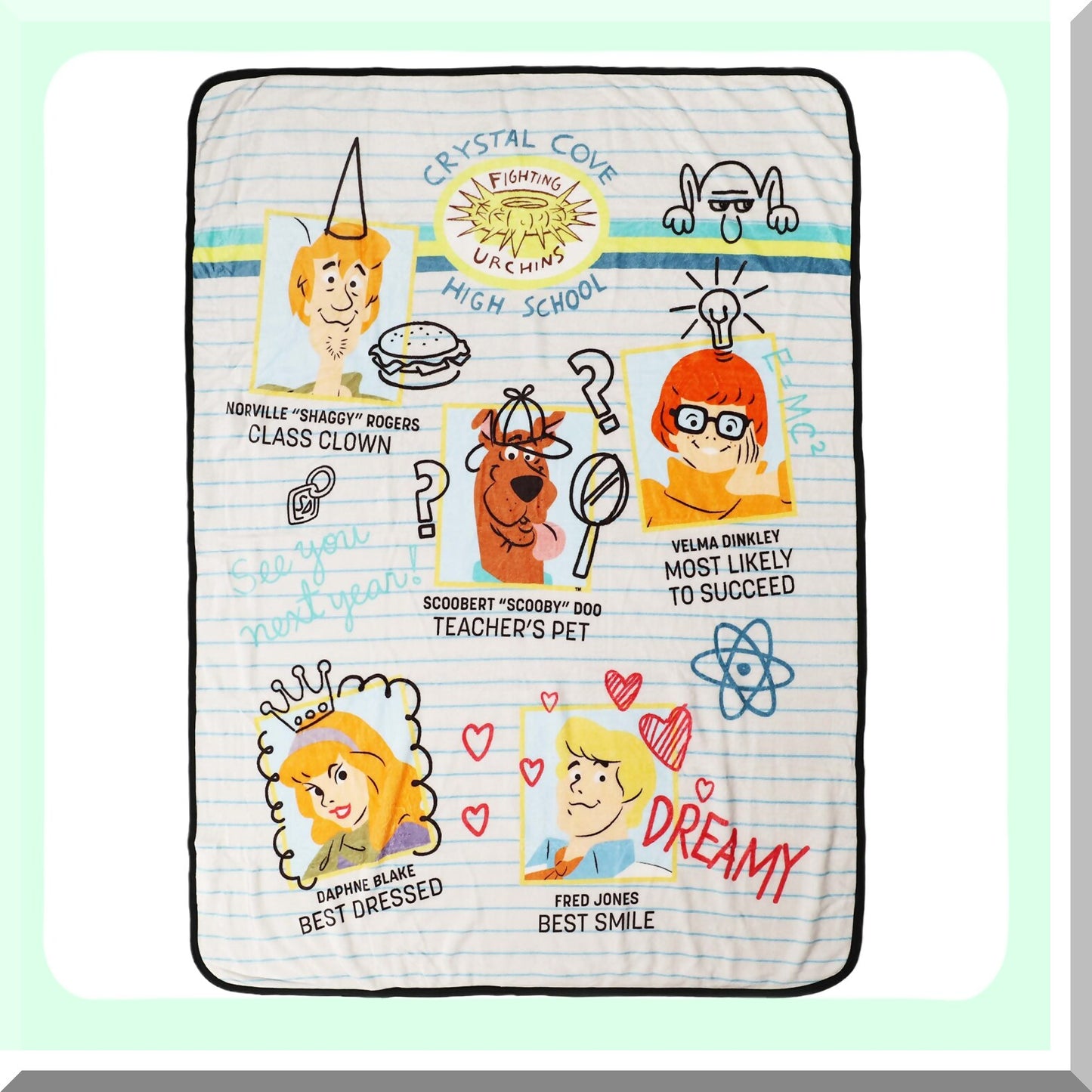 Scooby Doo Cozy Silk Touch Throw Blanket - 46" x 60" - School Memories Edition