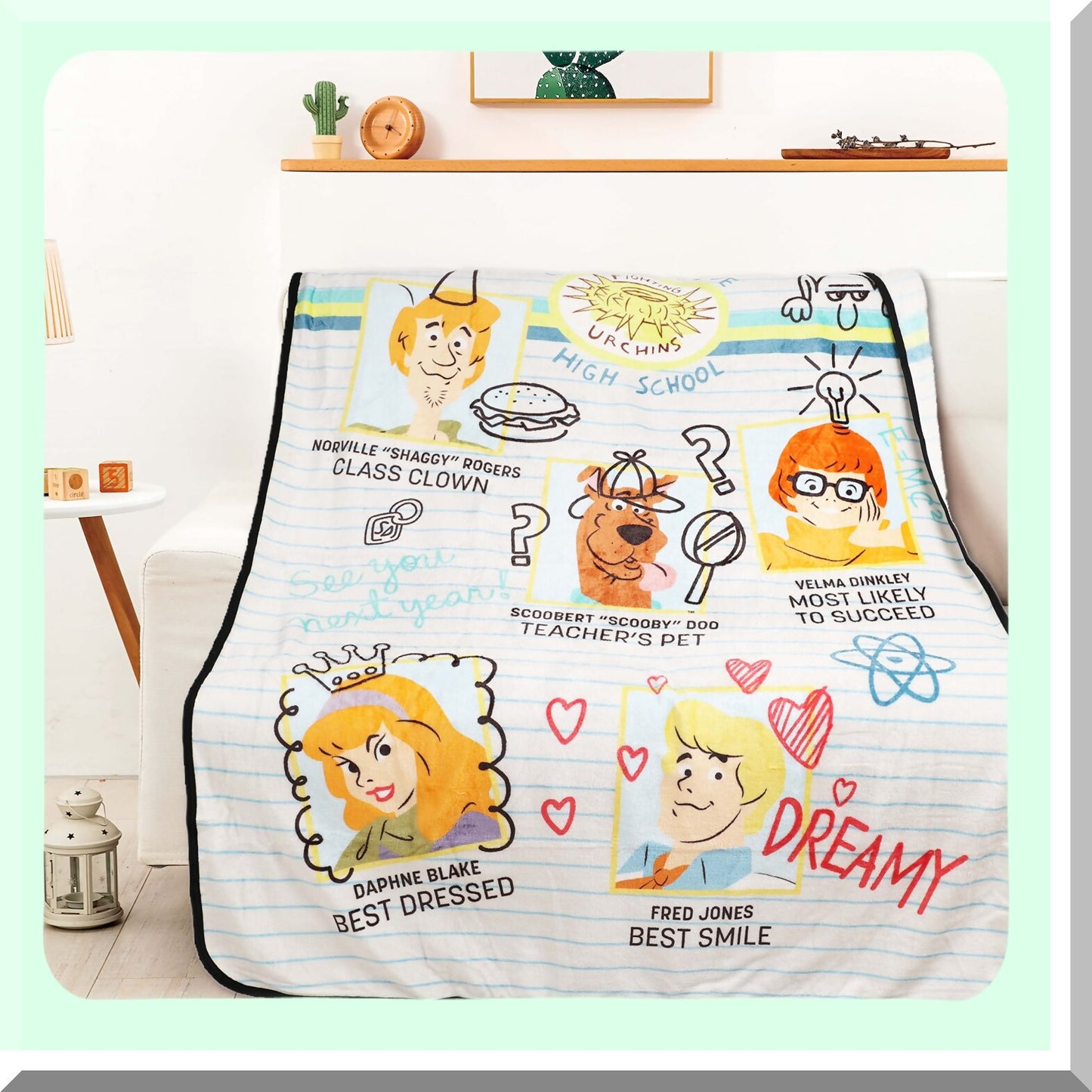 Scooby Doo Cozy Silk Touch Throw Blanket - 46" x 60" - School Memories Edition