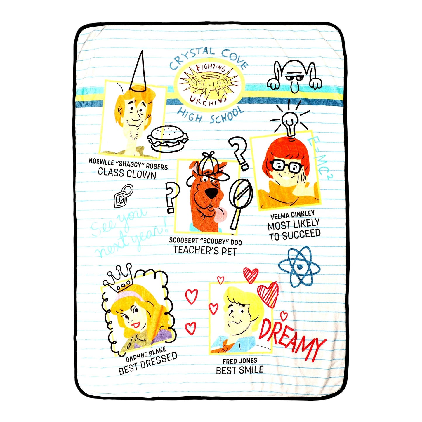 Scooby Doo Cozy Silk Touch Throw Blanket - 46" x 60" - School Memories Edition