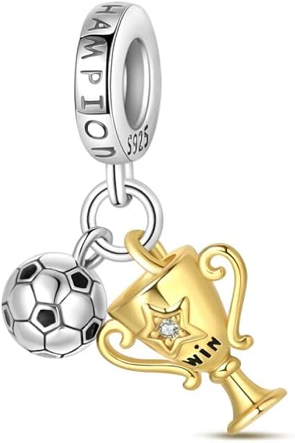 Sterling Silver Soccer Charm for Bracelets and Necklaces