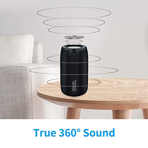 Bluetooth Speaker, Speakers,Outdoor, Portable,Waterproof,Wireless Speaker,Dual Pairing, Bluetooth 5.0,Loud Stereo,Booming Bass,1500 Mins Playtime for Home,Party (Black, M68)