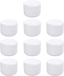 10 Pack Refillable Cosmetic Cream Jars for Travel and Storage
