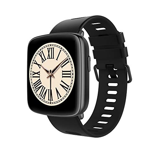 GV68 Watch w/Changeable Wrist Bands, IP68 Waterproof, Built-in Mic and Speaker | Bluetooth | Sleep & Heart Rate Monitor, Pedometer, Remote Camera | Men, Women (Black)