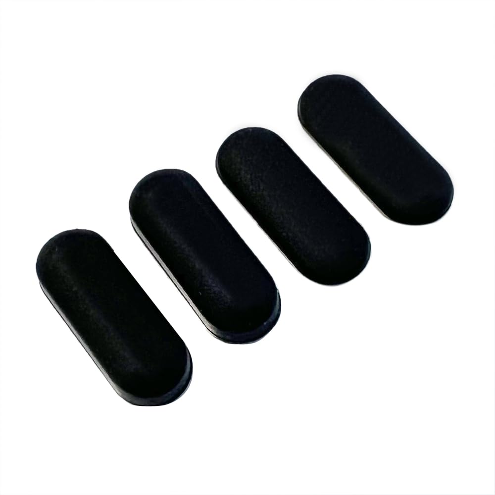 Set of four black rubber feet for laptop bottom cover
