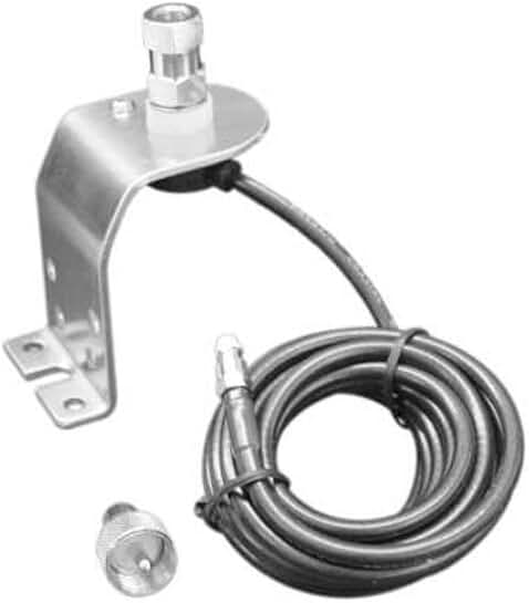 Tall hood mount with coax cable