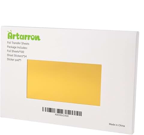 Foil Transfer Sheets for Crafts, 6x4 inch, 100 sheets