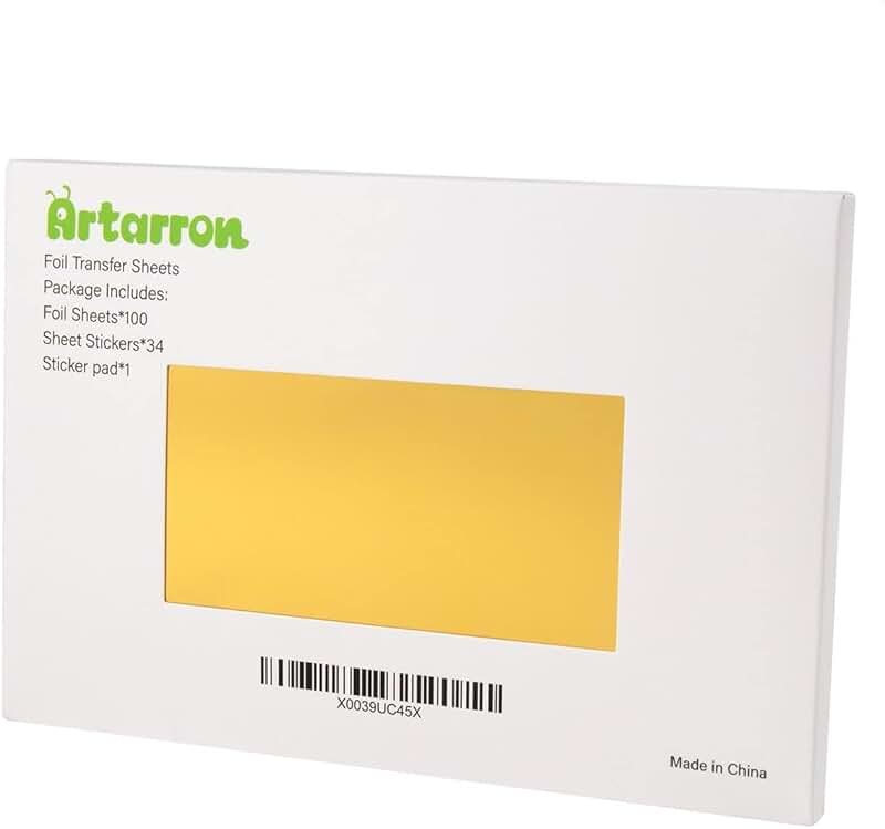 Foil Transfer Sheets for Crafts, 6x4 inch, 100 sheets