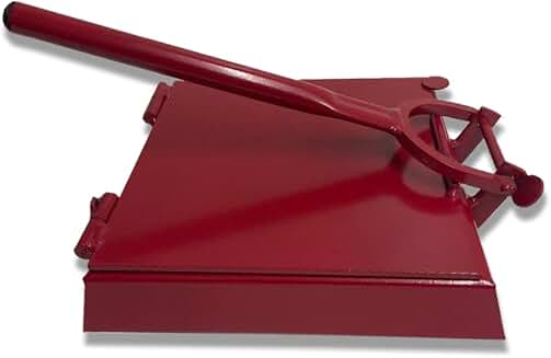 Red 10x10 Inch Metal Tortilla Press for Flowers and Corn