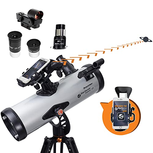 '- StarSense Explorer LT 114AZ Smartphone App-Enabled Telescope - Works with StarSense App to Help You Find Stars, Planets & More - 114mm Newtonian Reflector - iPhone/Android Compatible