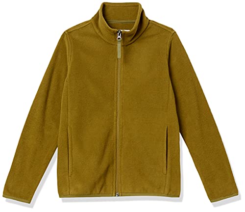 Boys' Polar Fleece Full-Zip Mock Jacket, Olive, XX-Large